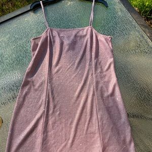 pink h&m glitter bodycon dress